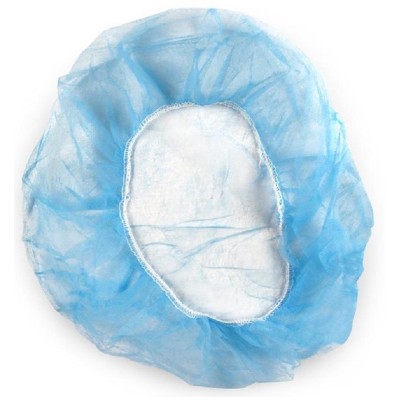 Шапочка Берет одноразовая медицинская, голубая, 100 шт