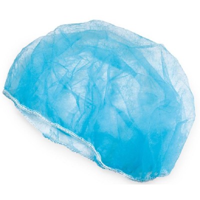 Шапочка Берет одноразовая медицинская, голубая, 100 шт