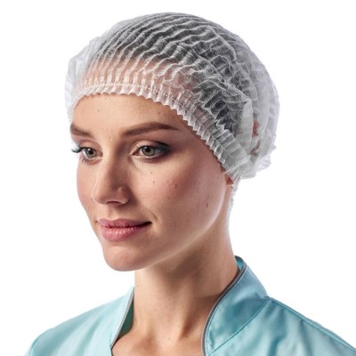 Шапочка одноразовая Шарлотта с 2-ой резинкой, белая, 100 шт Шапочка одноразовая Шарлотта с 2-ой резинкой, белая, 100 шт