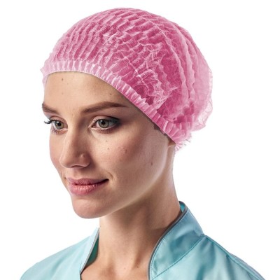 Шапочка одноразовая Шарлотта, розовая, 100 шт