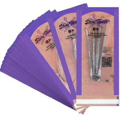 Пакет для стерилизации SteriTimer c QR-кодом 50х170 мм, комбинированный, 100 шт