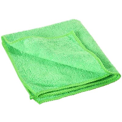 Салфетка из микрофибры 30x30 см, зеленая, 220 г/м2, без упаковки