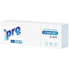 Салфетки бумажные PROtissue 23x23 см, белые, 500 шт (С211)