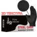 Перчатки нитриловые Foxy Gloves Steel Grip XXL, премиум с  3D текстурой, черные, 50 пар