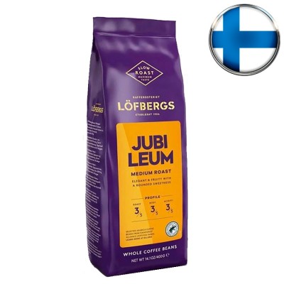 Кофе зерновой Lofbergs Jubileum, 400 г Кофе зерновой Lofbergs Jubileum, 400 г