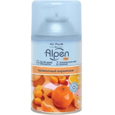 Освежитель воздуха Alpen, ароматный вернисаж, сменный блок, 250 мл