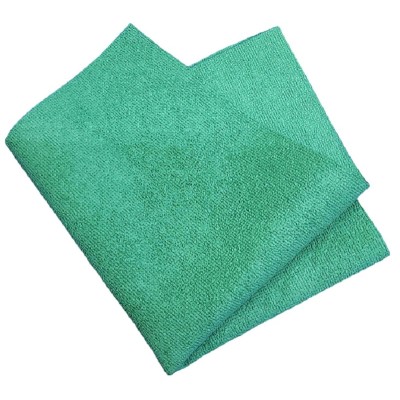 Салфетка из микрофибры 40x40 см, зеленая, 320 г/м2, без упаковки
