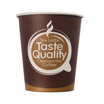 Стакан бумажный 250-280мл, Taste Quality, 50шт, 1-слой, D80 F