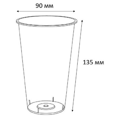 Стакан ПП Bubble Cup 500мл, D-90, ВЗЛП, глянцевый, 20шт