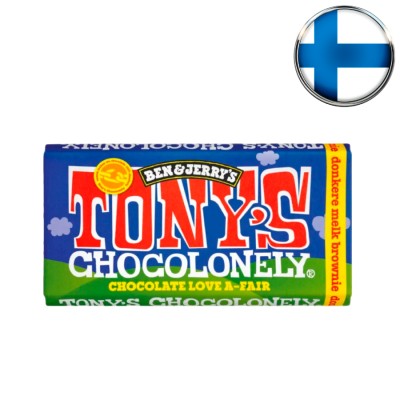 Шоколад темный Tony's Chocolonely с кусочками брауни, 180 г