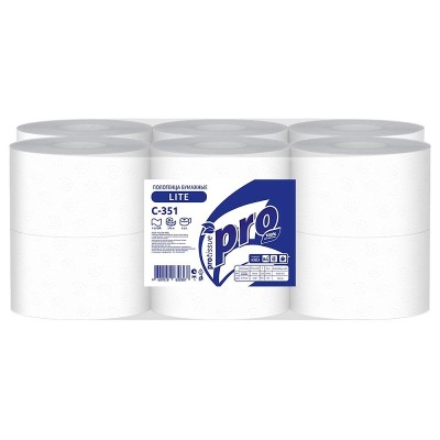 Полотенца бумажные PROtissue Lite 275м, с центральной вытяжкой, 1-слой, в рулоне, белые (C351)