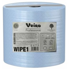 Полотенца бумажные протирочные Veiro Professional Lite 350 м, 2-слоя, в рулонах на втулке, синие (WIPE1)