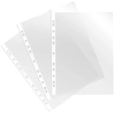 Папки-файлы перфорированные А4 матовые, 25 мкм, 100 шт