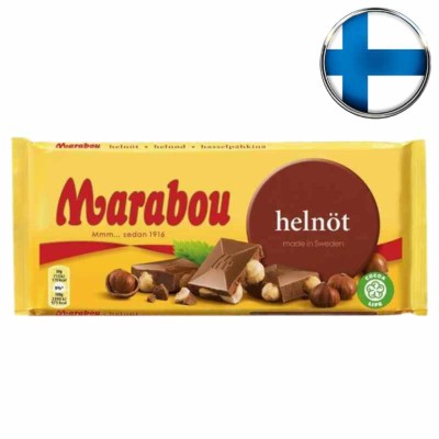 Шоколад молочный Marabou Helnot c цельным орехом, 160 г