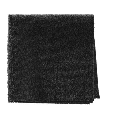 Салфетка из микрофибры 40x40 см, черная, 320 г/м2, без упаковки