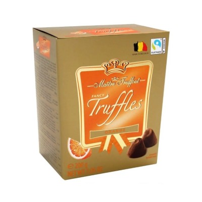 Конфеты трюфели Maitre Truffout с апельсином, 200 г Конфеты трюфели Maitre Truffout с апельсином, 200 г