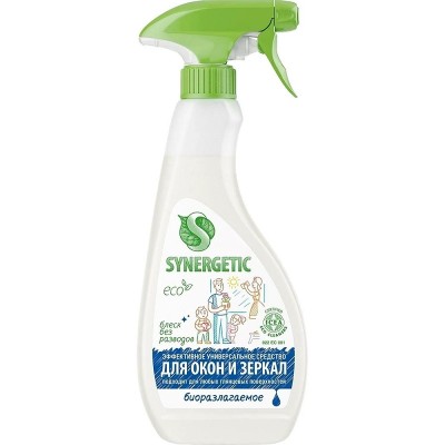 Средство для мытья стекол Synergetic, триггер, 500 мл