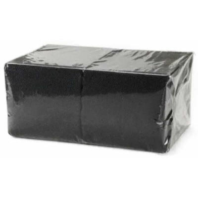 Салфетки бумажные 24x24 см, черные, 400 шт