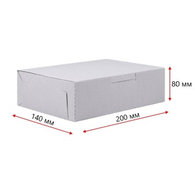 Коробка для пирожного 200х140х80 мм, 200 шт