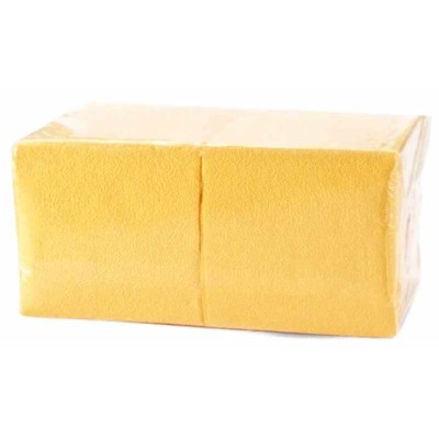 Салфетки бумажные 24x24 см, желтые, 400 шт
