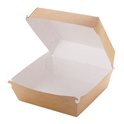 Коробка для бургера крафт 120x120x70 мм (L), 50 шт