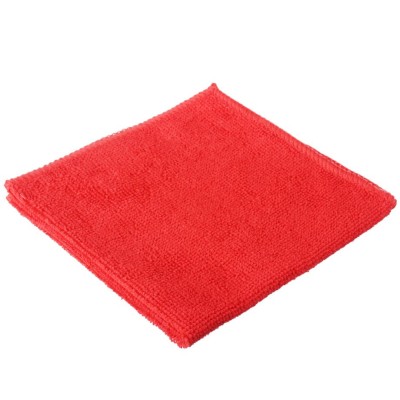 Салфетка из микрофибры 30x30 см, красная, 220 г/м2, без упаковки