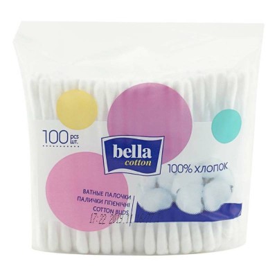 Ватные палочки Bella, косметические, 100 шт 