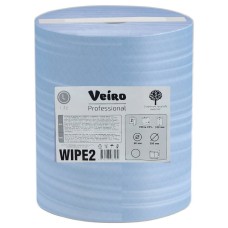 Полотенца бумажные протирочные Veiro Professional Lite 350 м, 2-слоя, в рулонах на втулке, синие (WIPE2)