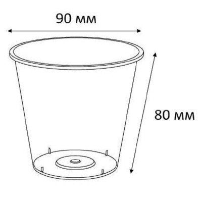 Стакан ПП Bubble Cup 300мл, D-90, ВЗЛП, глянцевый, 50шт