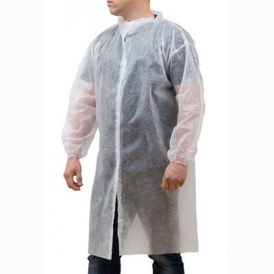 Халат одноразовый на завязках XXL, белый, 10 шт