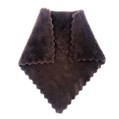 Салфетка из микрофибры плюш 30x30 см, шоколад, 300 г/м2, без упаковки