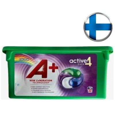Капсулы для стирки A+ 4in1 COLOUR, 22 шт