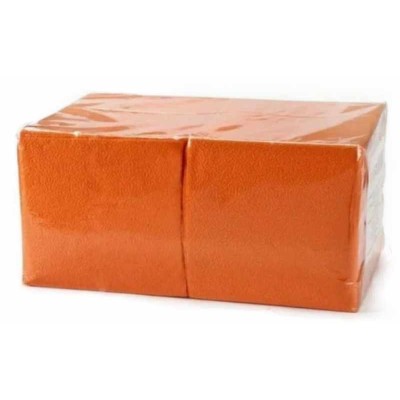 Салфетки бумажные 24x24 см, оранж, 400 шт