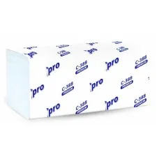 Полотенца бумажные V(ZZ)-сложение PROtissue С-388, 180 листов, 3-слоя, белые