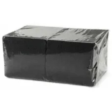 Салфетки бумажные 24x24 см, черные, 400 шт