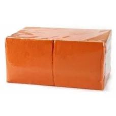 Салфетки бумажные 24x24 см, оранж, 400 шт