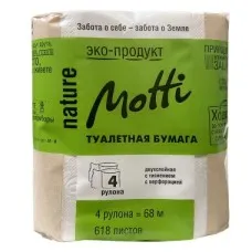 Туалетная бумага Motti 4 рулона, 2-слоя, белая