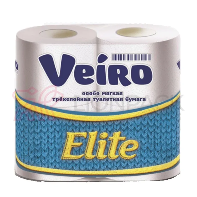 Туалетная бумага Veiro Elite, 4 рулона, 3 слоя, белая Туалетная бумага Veiro Elite, 4 рулона, 3 слоя, белая