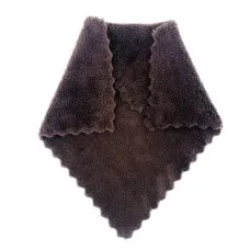 Салфетка из микрофибры плюш 30x30 см, шоколад, 300 г/м2, без упаковки