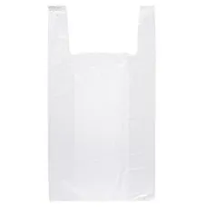 Пакет майка 28+14х50 см, белый, 14 мкм, ПНД, 100 шт