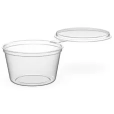 Соусник прозрачный с крышкой 50 мл "Перинт", 80 шт