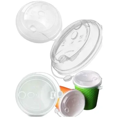 Крышка для стакана D90 пластиковая, с заглушкой, прозрачная, 50 шт